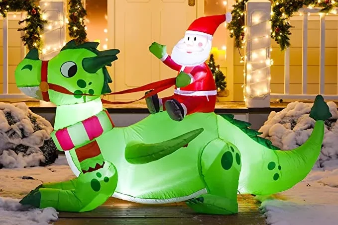 santa-riding-a-inflatable-dragon