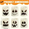 6Pcs 1.5in*2in LED Color Changing Halloween Flameless Candles with Remote Timer