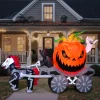 8ft Halloween Carriage Inflatable Grim Reaper Pumpkin