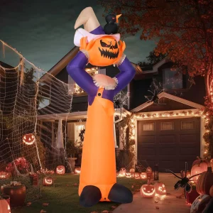 9ft Halloween Inflatable Scarecrow with Built-in LEDs