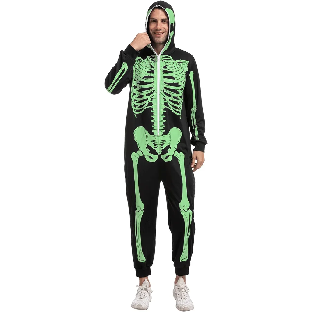 Mens Glow in the Dark Skeleton Costume