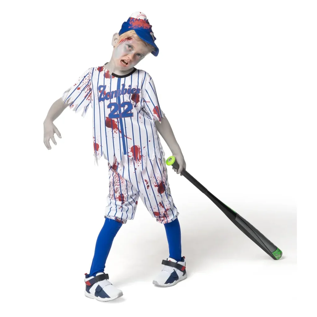 Blue Baseball Player Zombie Costume
