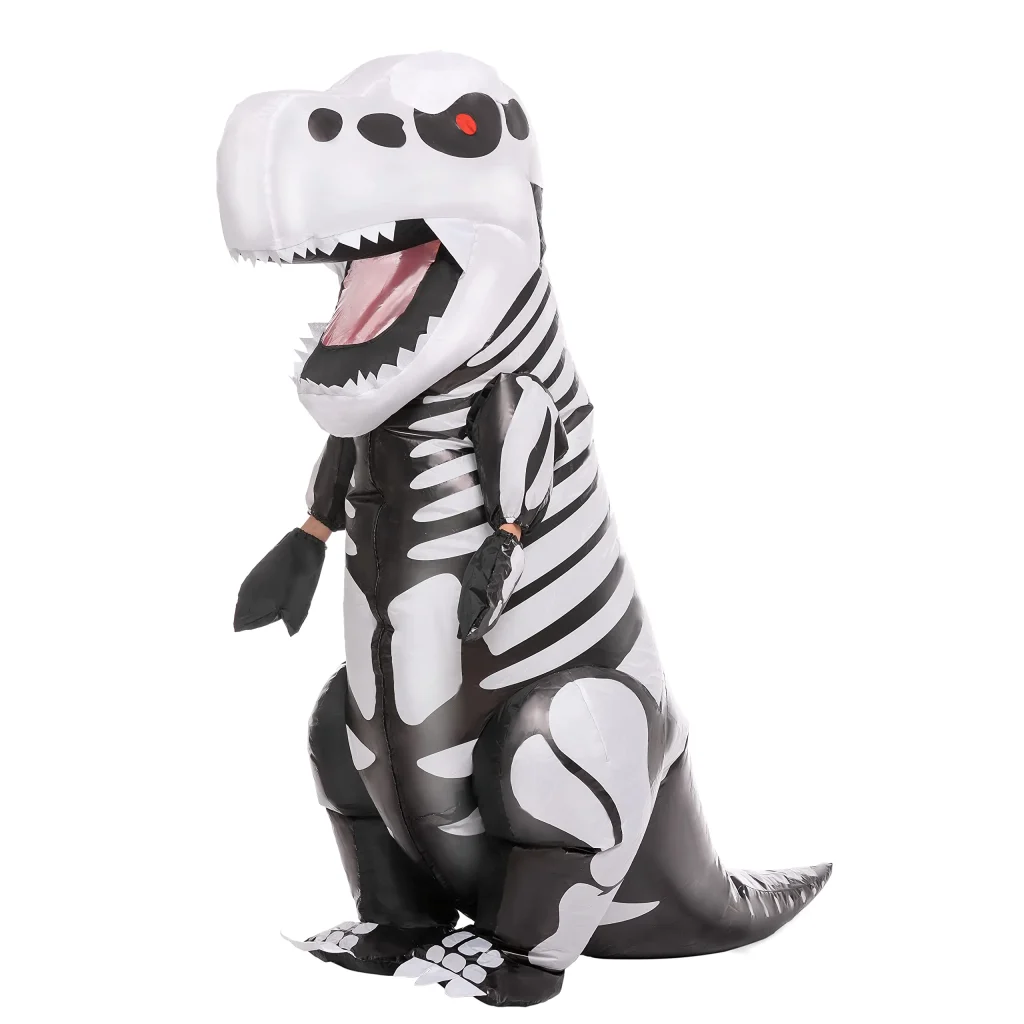 Kid skeleton inflatable dinosaur costume