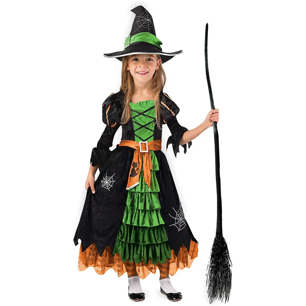 Green Witch Costume Kids