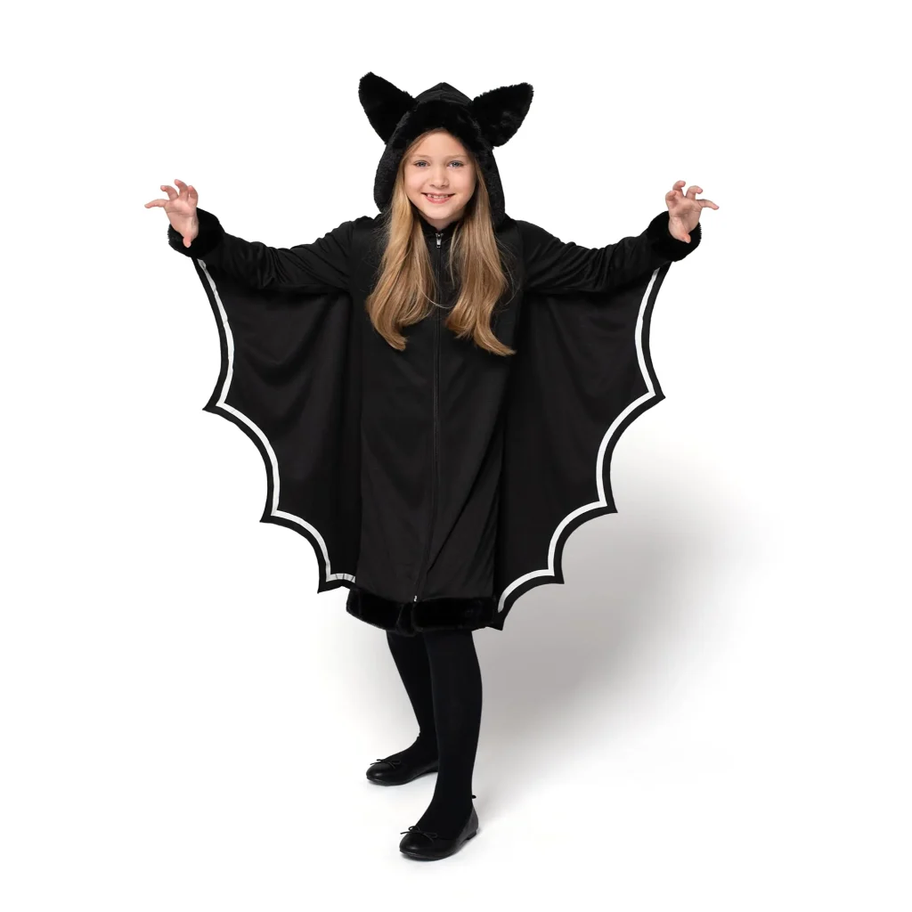 Girl bat wings costume