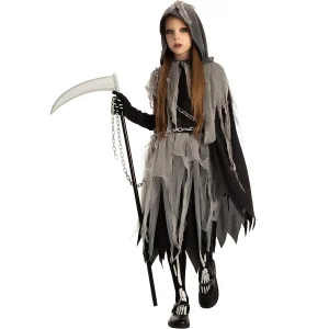 Kids Halloween Grim Reaper Costume with Gloves