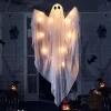 Halloween 47in Hanging Spooky White LED Light Ghost