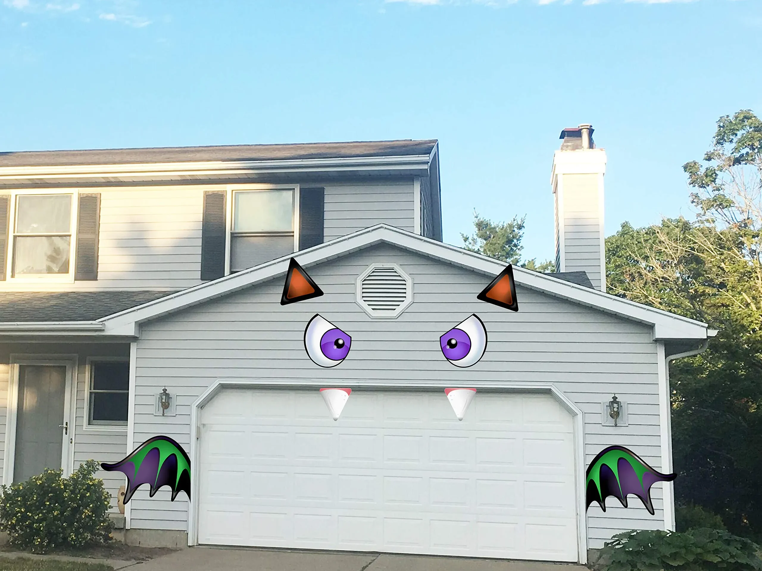 Halloween-Bat-Trunk-or-Treat-Garage-Decoration