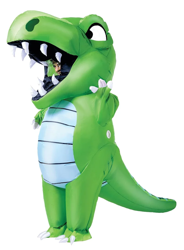 Inflatable dinosaur costume for adult