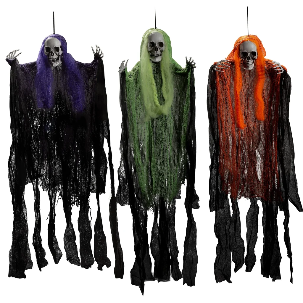 Hanging skeleton grim reaper decoration