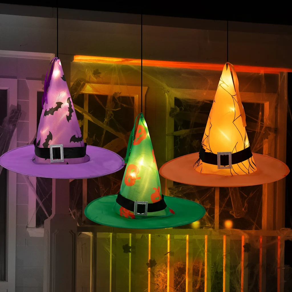 Hanging witch hats