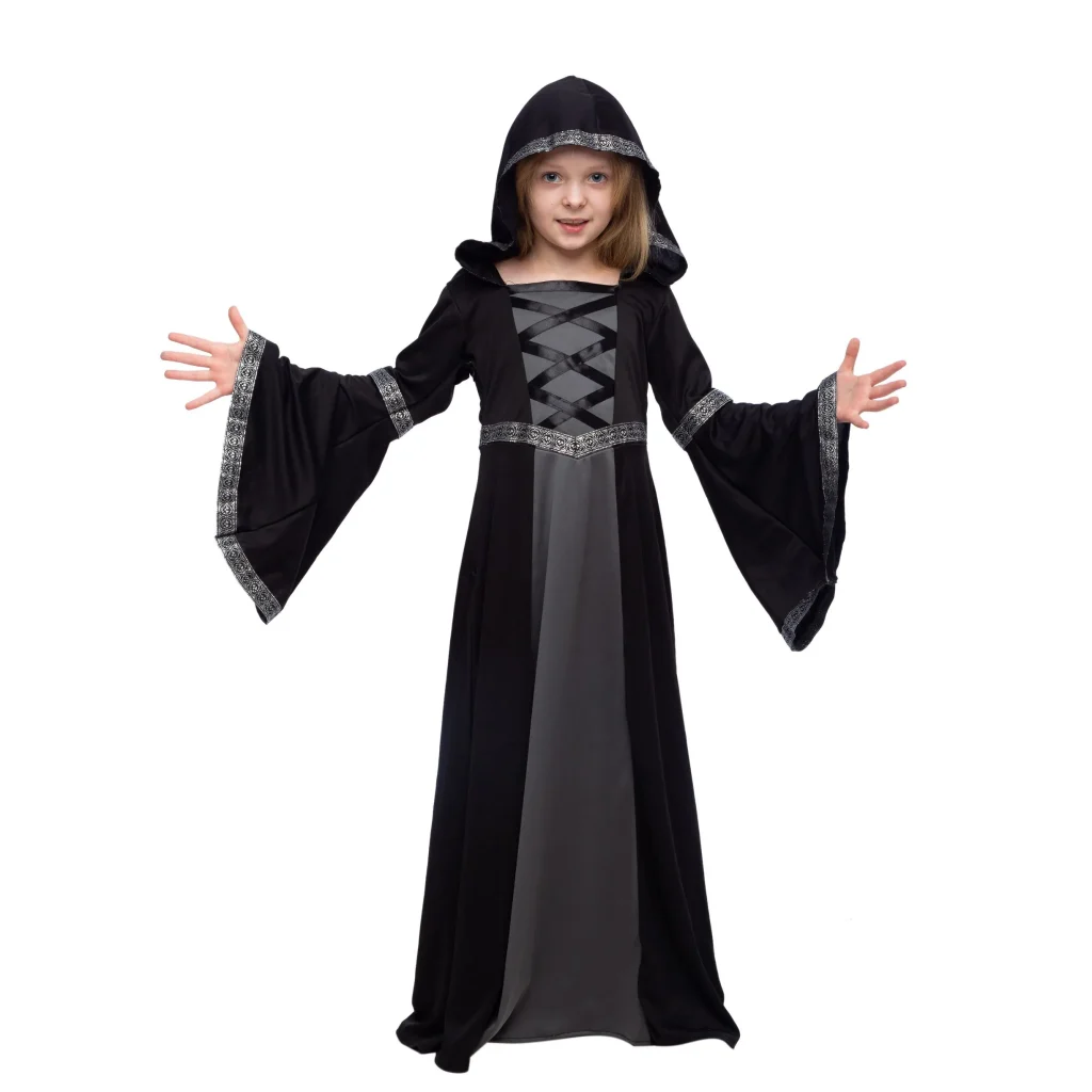 Hooded Robe Witch Costume Girl