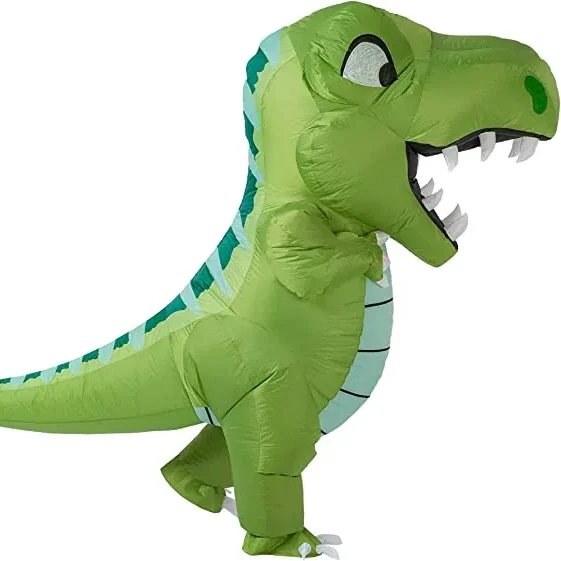Unisex inflatable dinosaur adult costume
