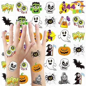 144pcs Kids Halloween Temporary Tattoos
