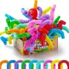 OYIN 18 Pack Pop Tubes, Fidget Tubes Party Favors - 9 Colors