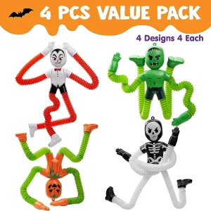 4pcs Kids Halloween Stretchy String Fidget Sensory Toys