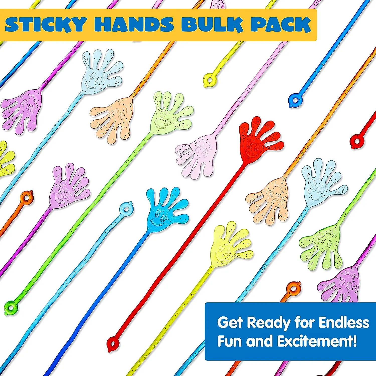 Bizzy-me 48 Sticky Hands Party Favors, Party Table Favor, Party Favor Set for Kids