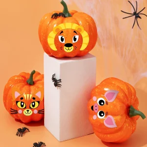 9pcs Kids Halloween Pumpkin Craft Kit