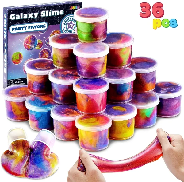OYIN Slime Party Favors, 36 Pack Galaxy Slime Cup Party Favors
