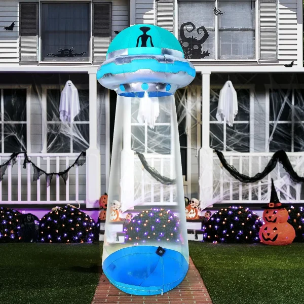 12ft Halloween LED Inflatable UFO Decoration