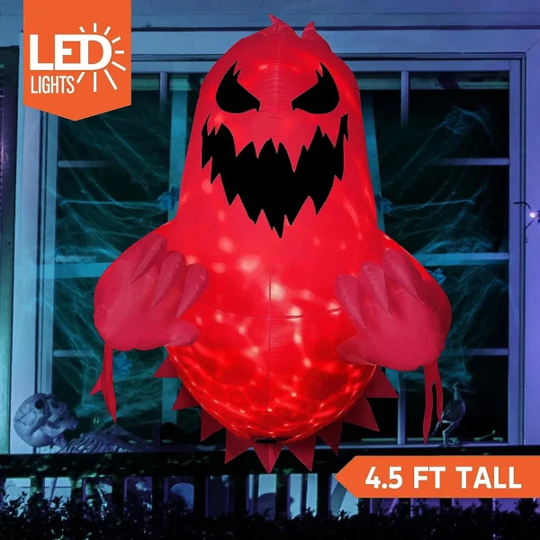 4.5ft Halloween Broke Out from Window Inflatable Ghosts