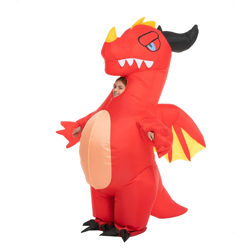 Inflatable Red Dragon Costume Kids
