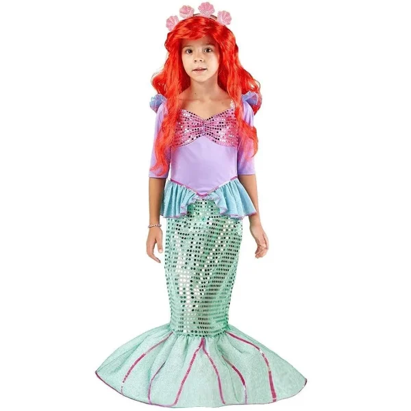 Kids Halloween Mermaid Princess Costume