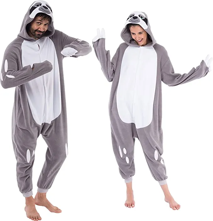 sloth-plush-matching-halloween-onesie-for-couples