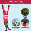 7.8ft Santa Descending with Elf Christmas Funny Inflatable Delight