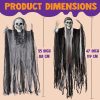 5 Pcs Halloween Hanging Grim Reapers, one 47in, Four 35in Skeleton Ghost