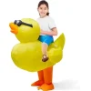 Spooktacular creations kids funny inflatable costume, riding a yellow duck blow up costume
