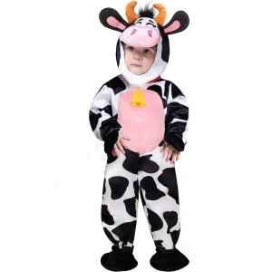 Baby Unisex Dairy Cow Costume, Animal Jumpsuit Halloween