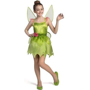 Spooktacular creations fairy costume for girls, green fancy tinker bell dress