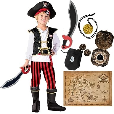 Kids pirate costume for halloween theme party and role play
