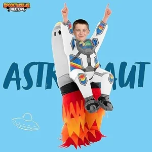 Kids Unisex Halloween Jet Pack Inflatable Costume with Rocket