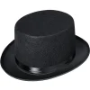 Black top hat, deluxe black magician top hat, tall victorian top hats