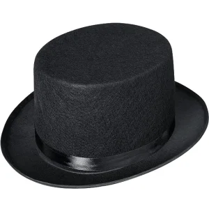 Black Top Hat, Deluxe Black Magician Top Hat, Tall Victorian Top Hats
