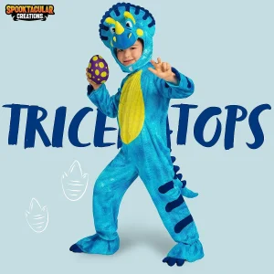 Kids Halloween Baby Blue Triceratops Costume