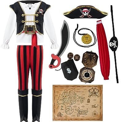 Kids Pirate Costume for Halloween Theme Party and Role Play