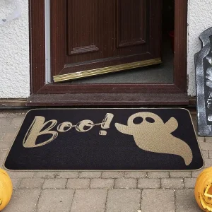 JOYIN 30in x 17in Halloween Boo Ghost Doormat, Halloween Decorative Welcome Non-Slip Doormat for Trick or Treat