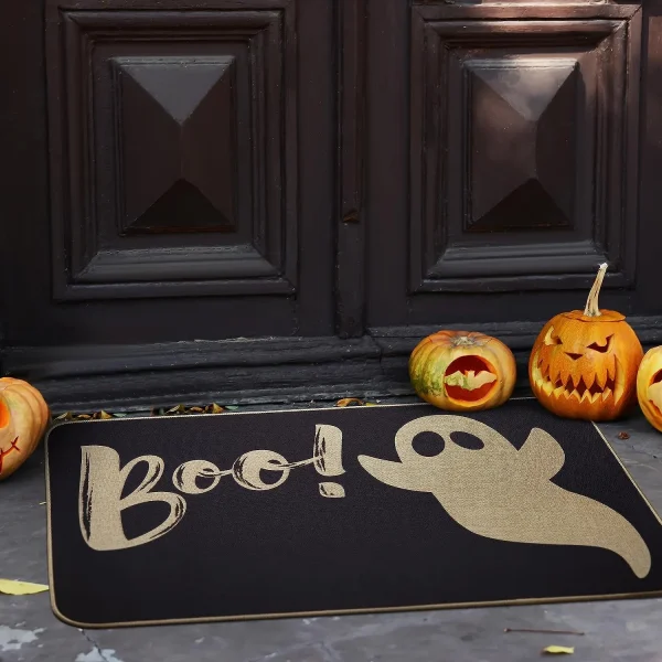 Joyin 30in x 17in halloween boo ghost doormat, halloween decorative welcome non-slip doormat for trick or treat