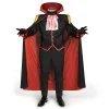 Adult Black Headless Horseman Costume Set, includes Vest with Cape, Hood, Boot Covers, Gloves