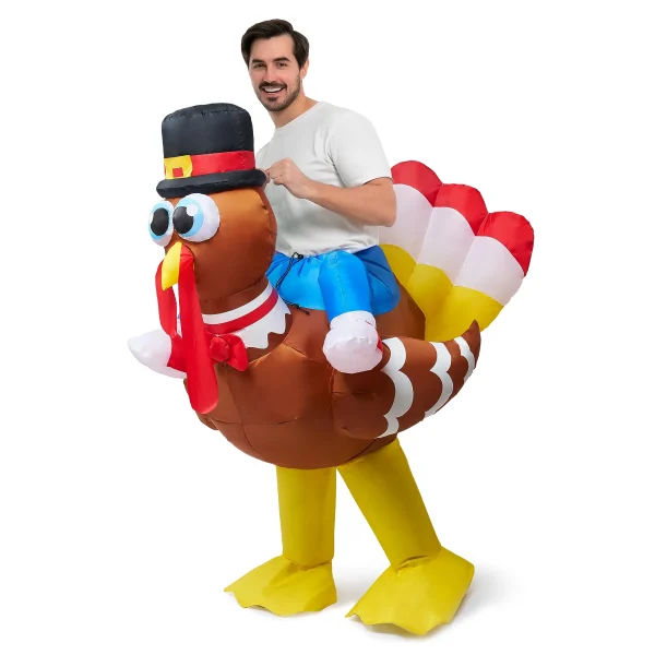 AdultChild Thanksgiving Turkey Inflatable Costume for Halloween Party