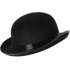 Black Hat for Adults, Derby, Clown Bowler, Victorian Accessory