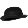 Black Hat for Adults, Derby, Clown Bowler, Victorian Accessory