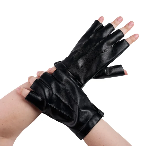 Black Fingerless Driving Gloves