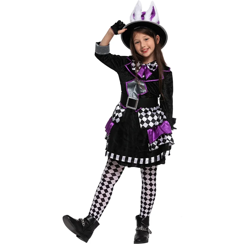 Dark Mad Hatter Girls Halloween Costume