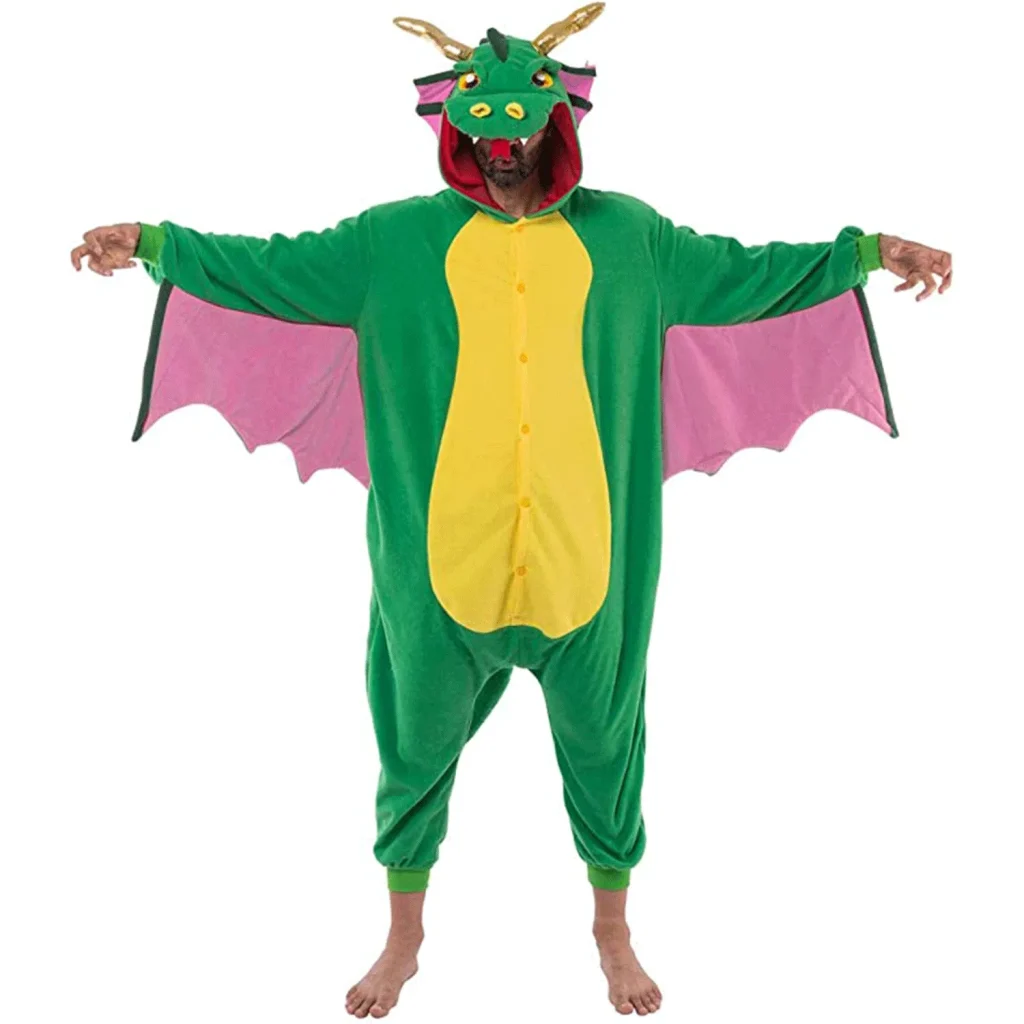 Green dragon halloween pajamas adult