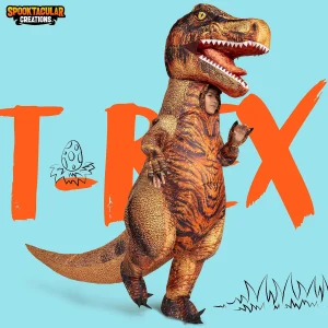 Full Body Realistic T-rex Blow Up Costume