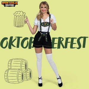 Halloween German Oktoberfest Beer Girl Costume Set for Adult